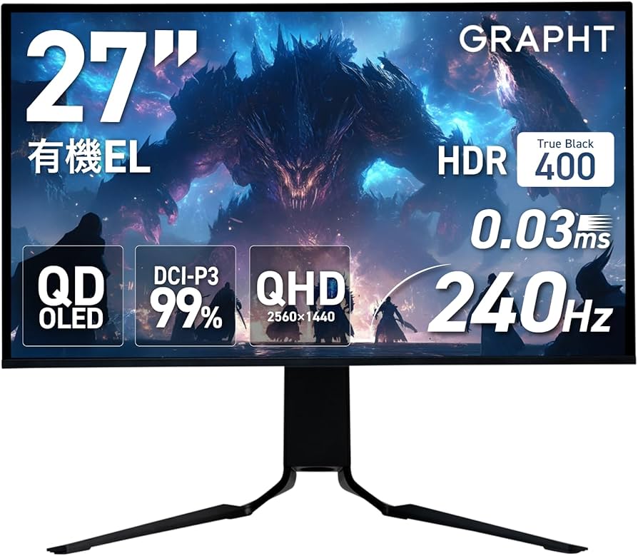QD-Oled 240hz 1440p Grapht 27 インチ Amazon.co.jp: GRAPHT QD OLED