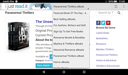 I Just Read It (Free Ebooks App - With Romance, Paranormal, Sci-Fi, Horror And Other Great Genres) #TOP4