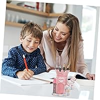 Vista 7 de Ciieeo Lindo soporte para bolígrafos para escritorio, organizador de resina, caja de almacenamiento elegante decoración de escritorio para niños