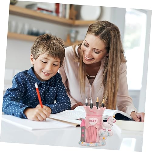Miniatura 7 de Ciieeo Lindo soporte para bolígrafos para escritorio, organizador de resina, caja de almacenamiento elegante decoración de escritorio para niños y