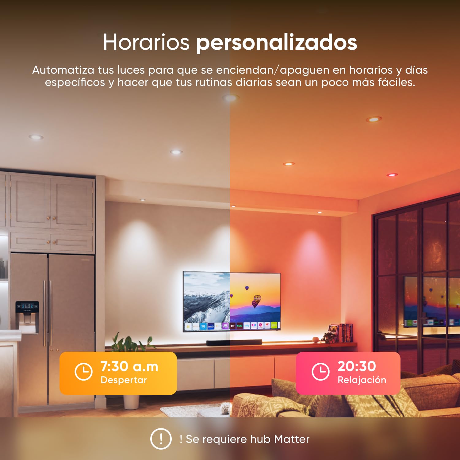 Nanoleaf Downlight LED Techo Empotrable WiFi, Inteligente Regulable Multicolor 550LM 1200K-6500K, Corte 75–85 mm,Smart Foco Empotrable Compatible con Alexa y Google