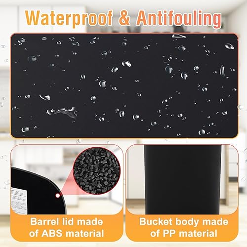 Miniatura 4 de Cubo de basura automático de 13 galones50 litros con sensor de movimiento con tapa, cubo de basura de cocina sin contacto para oficina, dormitorio,