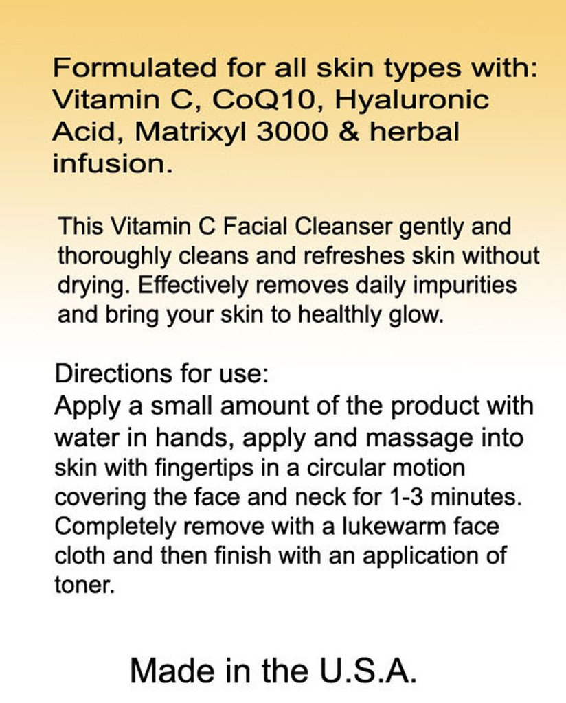 DNA Code®-20% Vitamin C + Coq10 Facial Cleanser Powered w/Hyalurinic Acid + Matrixyl 3000 + Green Tea