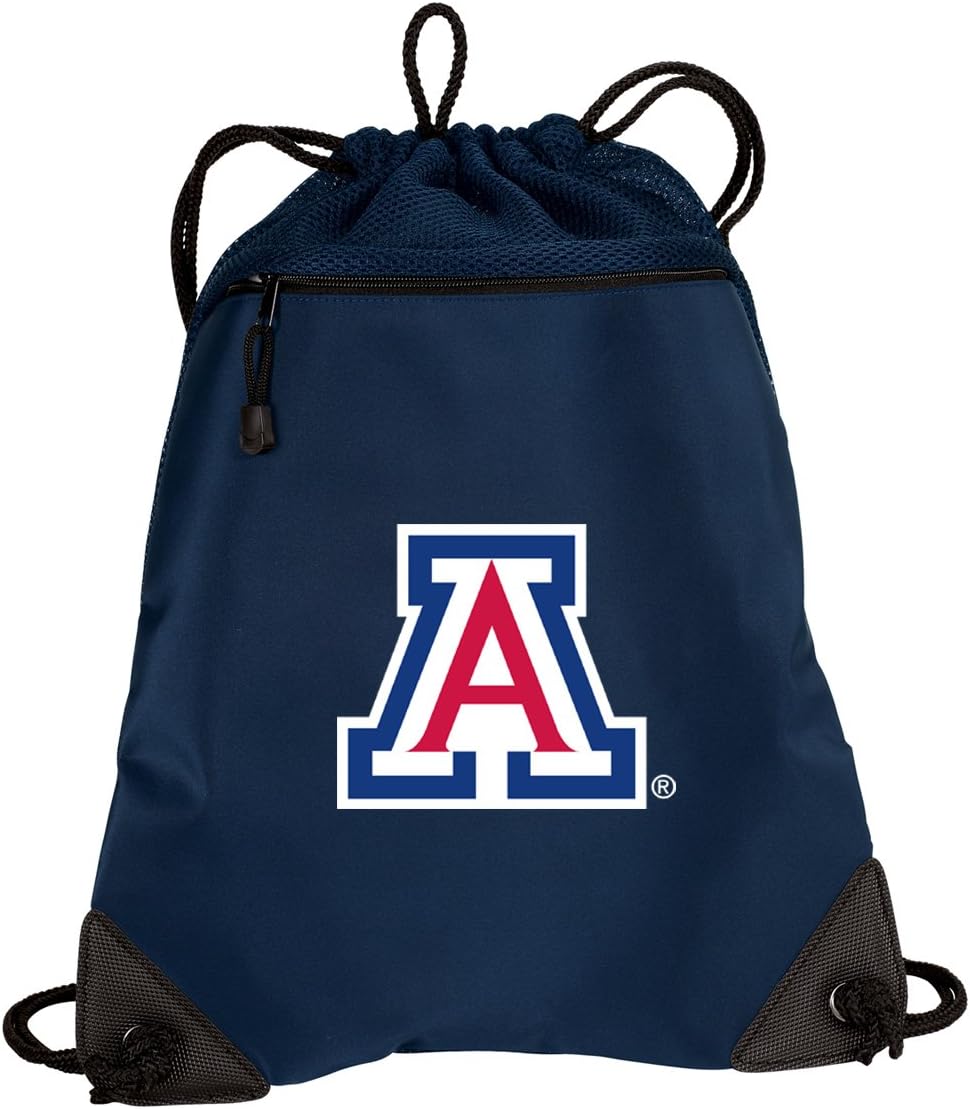 Broad Bay Arizona Wildcats Drawstring Backpack University of Arizona Cinch Bag - UNIQUE MESH & MICROFIBER