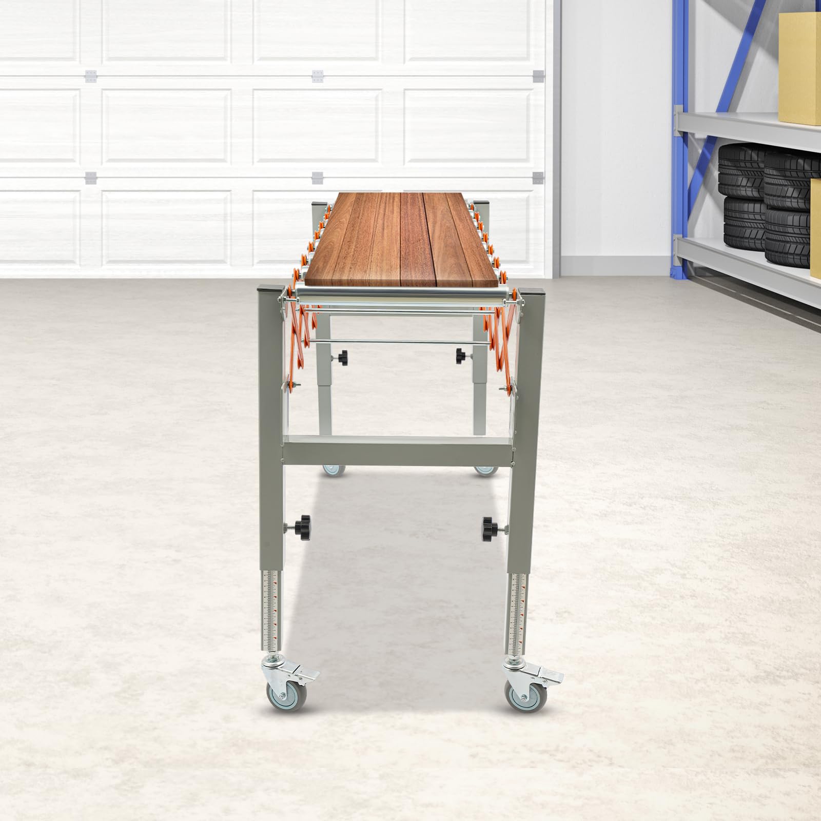 4 lenkbare Räder mit Bremse & Bis 50 kg belastbar & Länge Höhe flexibel einstellbar Transportroller Rollbrett Möbelroller Rollbrett Werkstatt Rollbretter Transport Vielseitig einsetzbar in Handwer