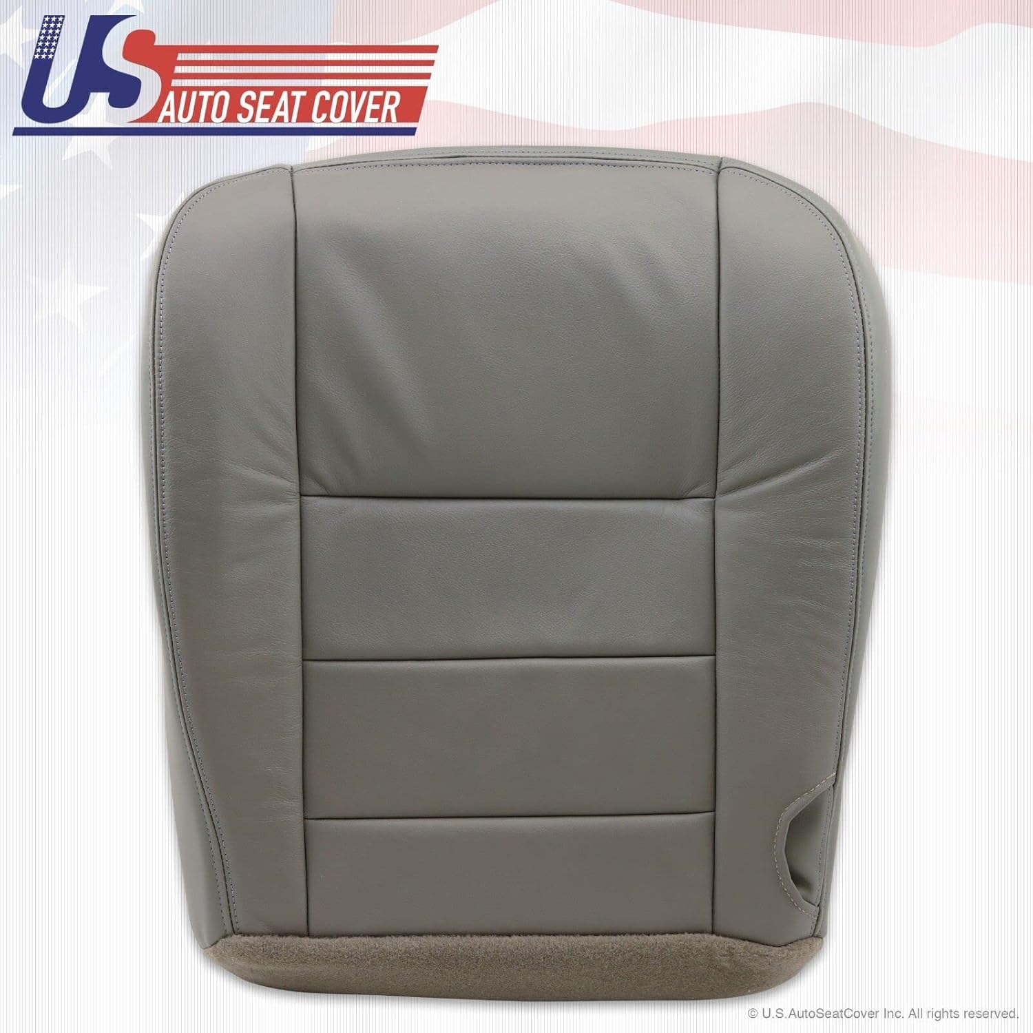 2003-2007 for for Ford F250 F350 Lariat Crew Driver Side Bottom Leather Seat Cover Gray