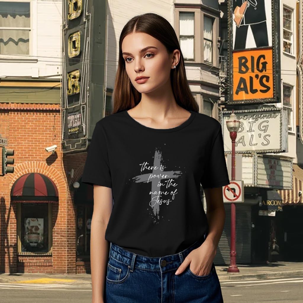 Jesus Shirts for Women Christian Love Like Jesus T-Shirt Faith Religious Tees - Image 4