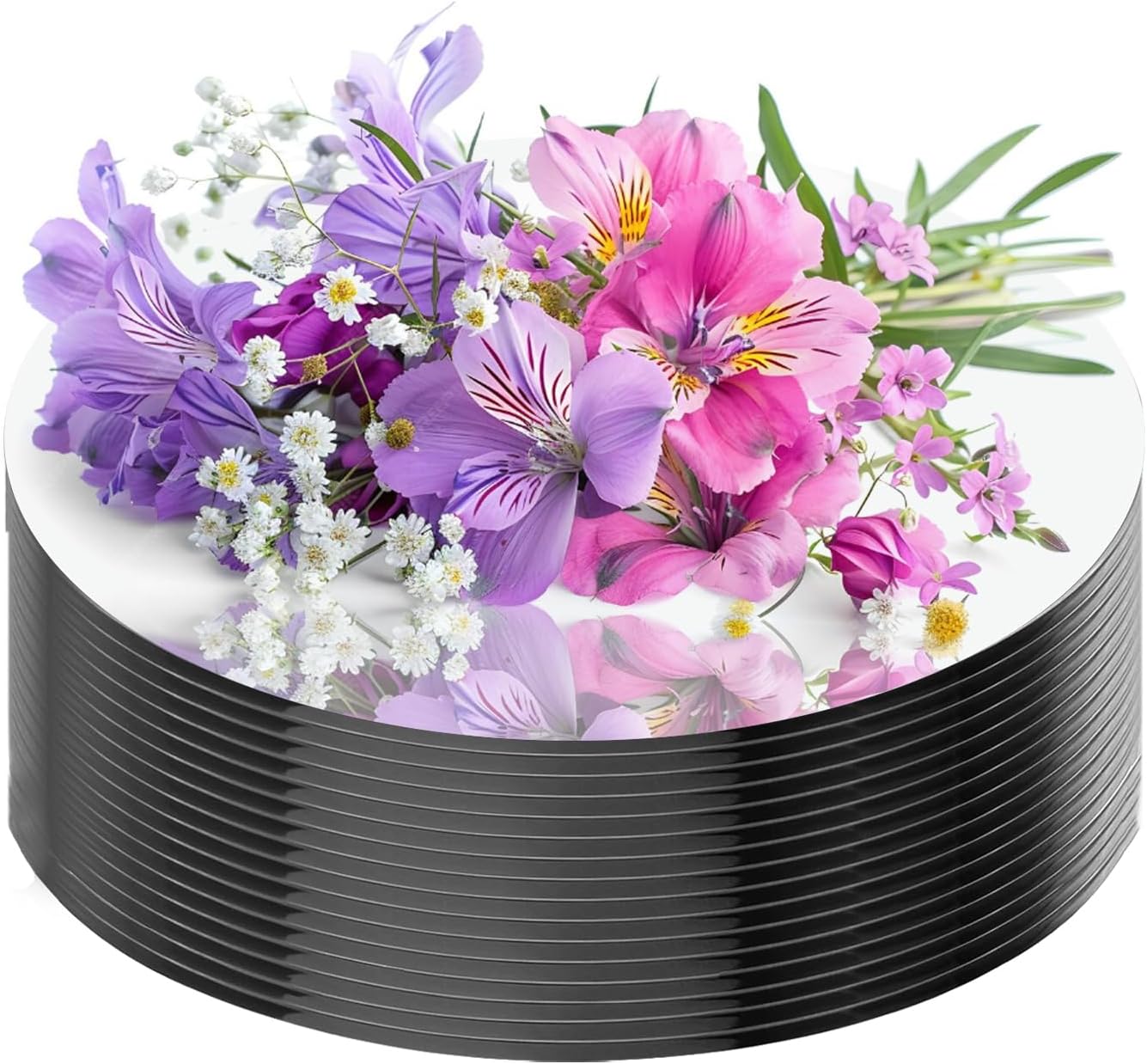 16Pack Round Mirror for Table Centerpieces, 2mm, 8inch Circle Mirrors Tray Candle Plates for Table Mirror Centerpieces, Circle Mirrors Candle Plates Plate for Wedding Centerpieces, Wall Decor, Crafts