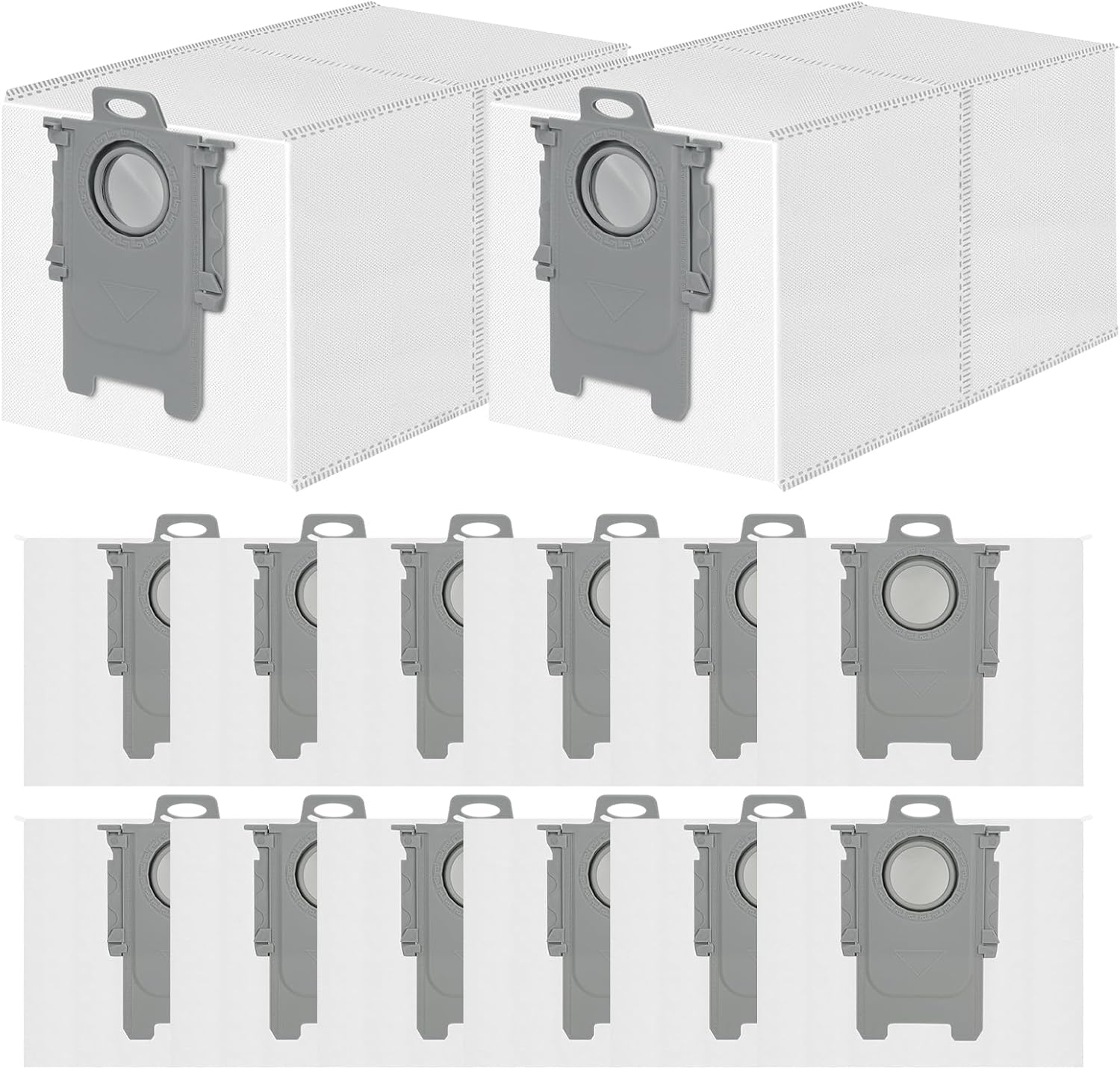 Pack of 14 Dust Bags for Roborock Qrevo Series Qrevo Edge/Qrevo Curv Qrevo S/Pro Qrevo Master/Slim QV 35A/35S QR S8 MaxV Ultra and Saros 10/10R Replacement Bags