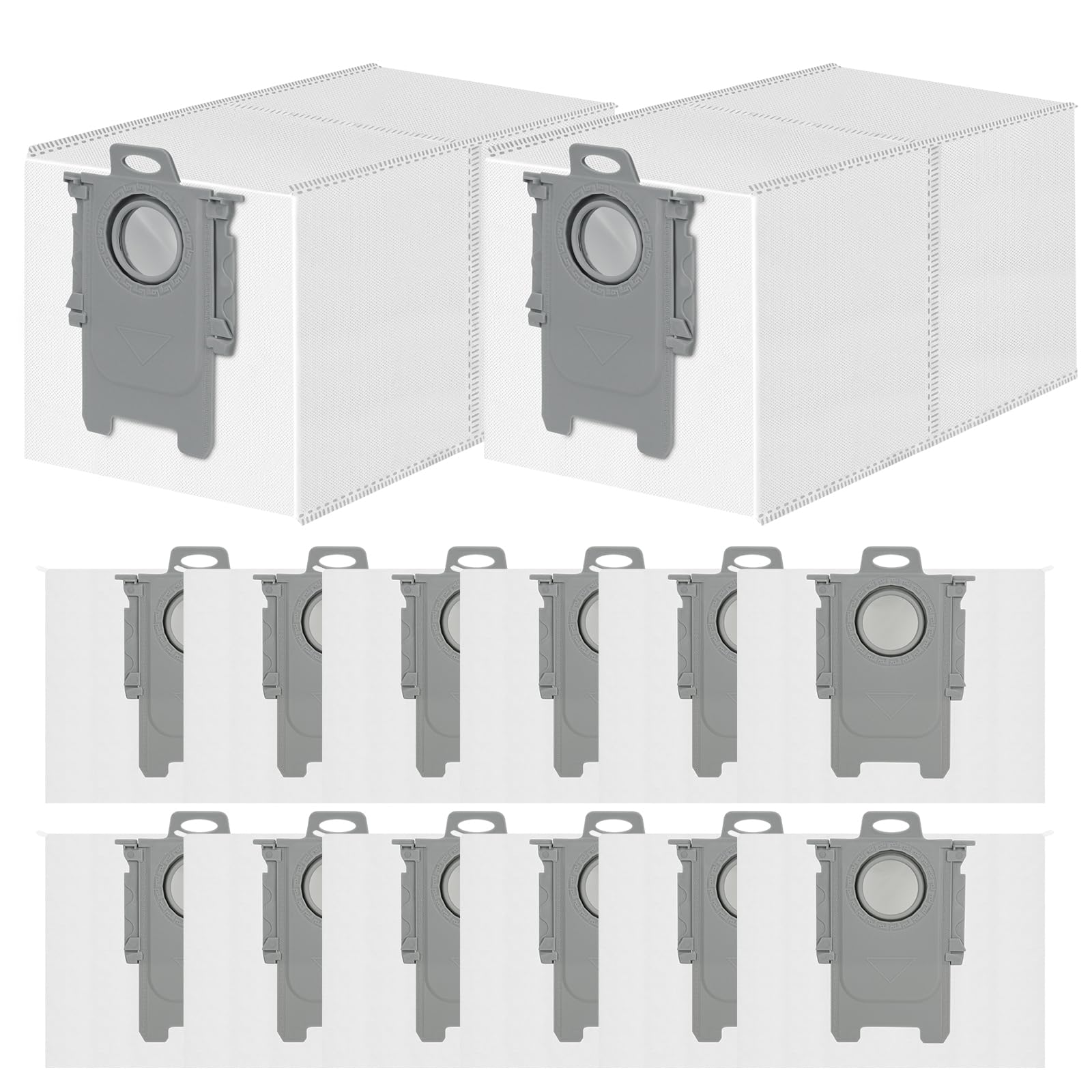 YYDSLEE 20 Stück Zubehör für Roborock Qrevo Curv/Qrevo Curv S5X/Qrevo Edge/Qrevo Edge S5A Saugroboter, 1 Hauptbürste 4 Seitenbürsten 4 Staubbeutel 4 Wischtücher 4 HEPA Filter Ersatzteile Zubehörset