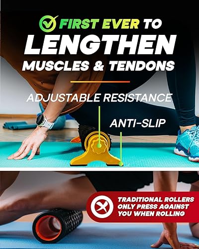 Miniatura 4 de XL IT Band - Rodillo de espuma firme con banda de resistencia, 17 pulgadas, rodillo de ejercicio para problemas de banda de TI, masaje muscular de