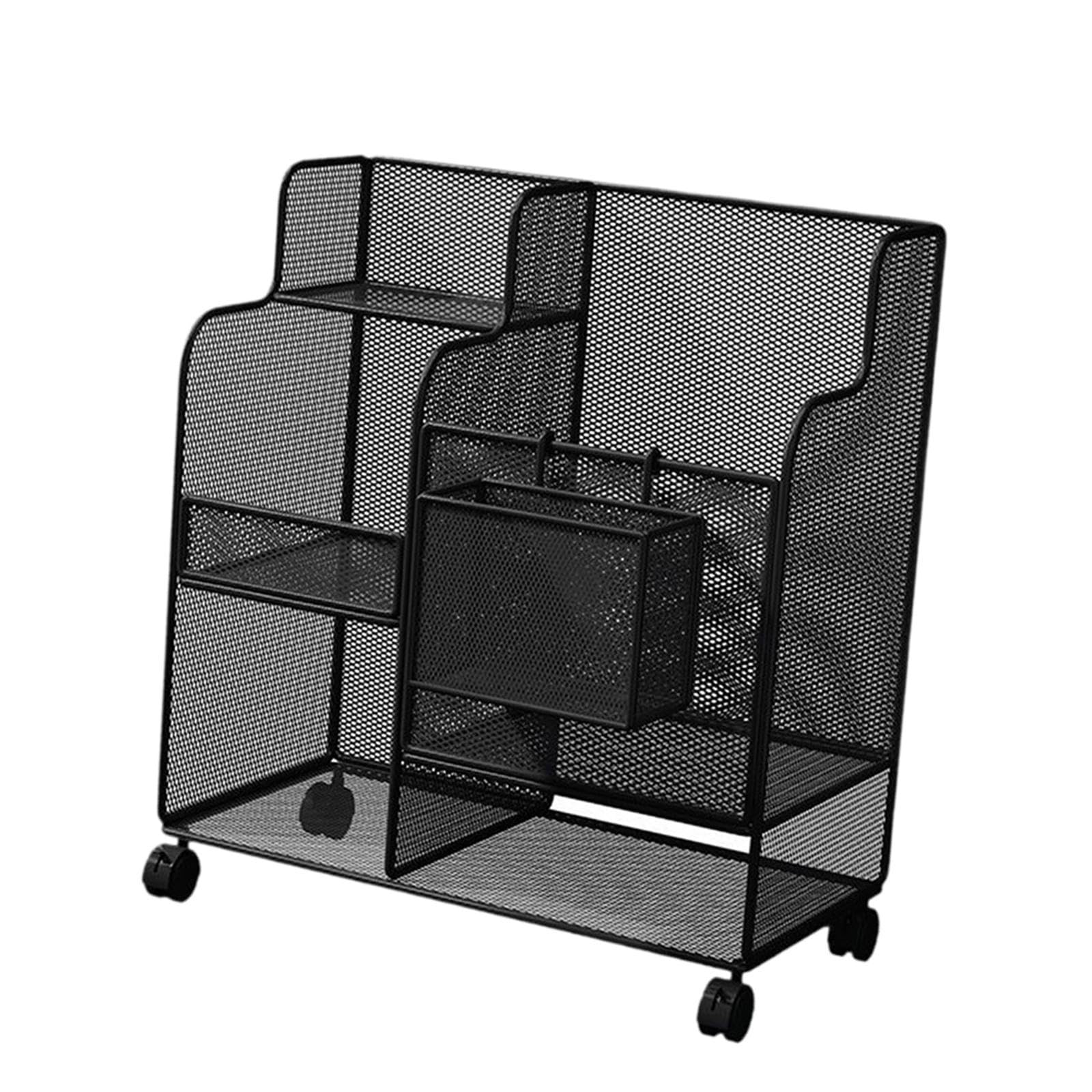 Fitness Equipment Organizer with Wheels Convenient Freestanding Utility Cart Black | Weight Storage | Strength Training | Fitness Running & Yoga-image-48