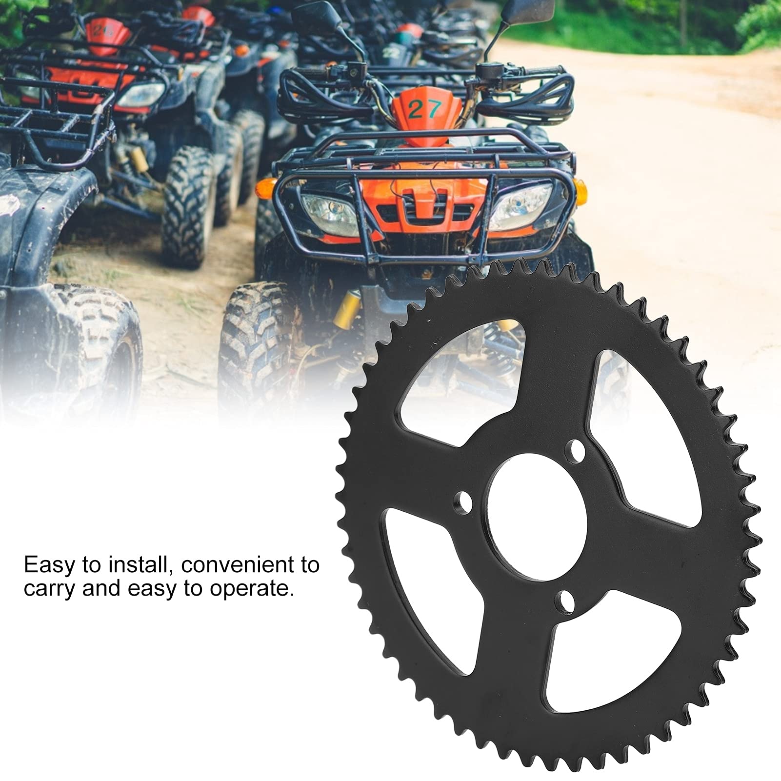 Zunate Pignone Catena Posteriore, T8F 54T 35mm dentata di Ricambio per pignone Posteriore in Acciaio per Moto ATV Go-Kart