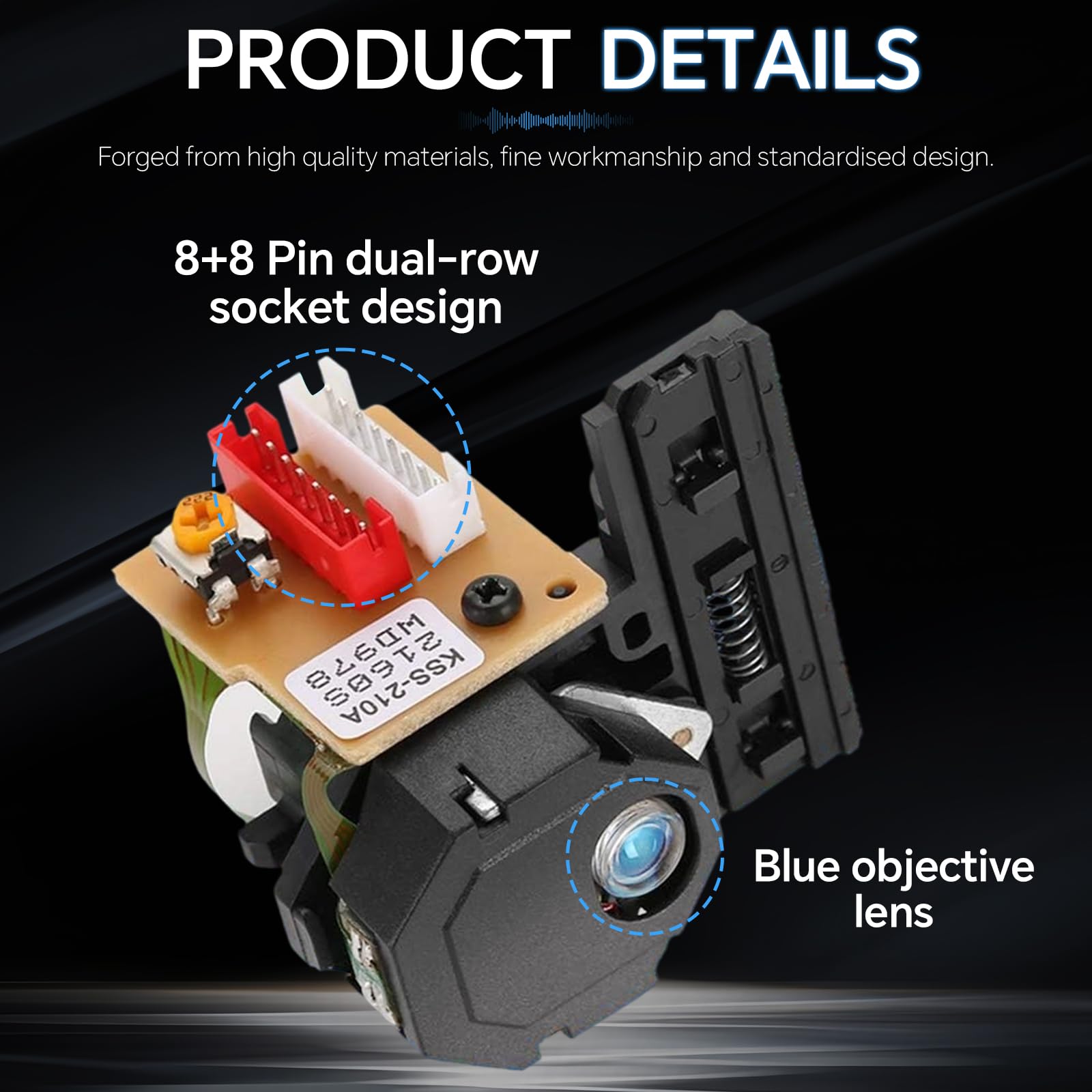 Kss-210a Lente Laser Pick-up Ottico, Realizzata con componenti elettronici, pregevole fattura, Design standardizzato, per Parti di Ricambio del meccanismo CD/vcd