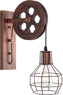 Industrial Wall Sconce 1-Light Rustic Mid Century Wall Light with Matte ...