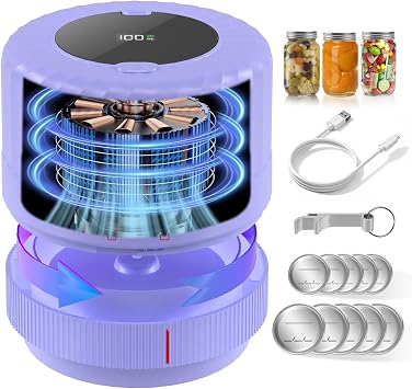 Mason Jar Vacuum Sealer, VP06+ Electric Vacuum Sealer for Jars