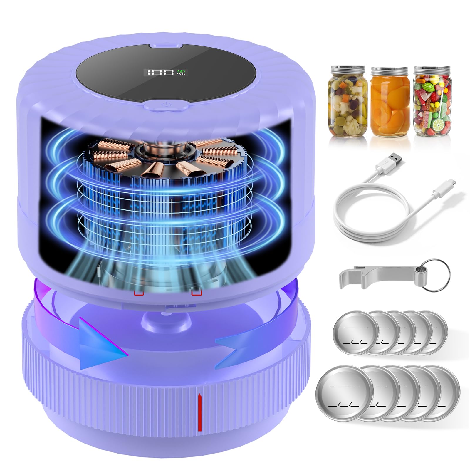Mason Jar Vakuumiergerät, VP06+ Elektrischer Vakuumierer für Gläser
