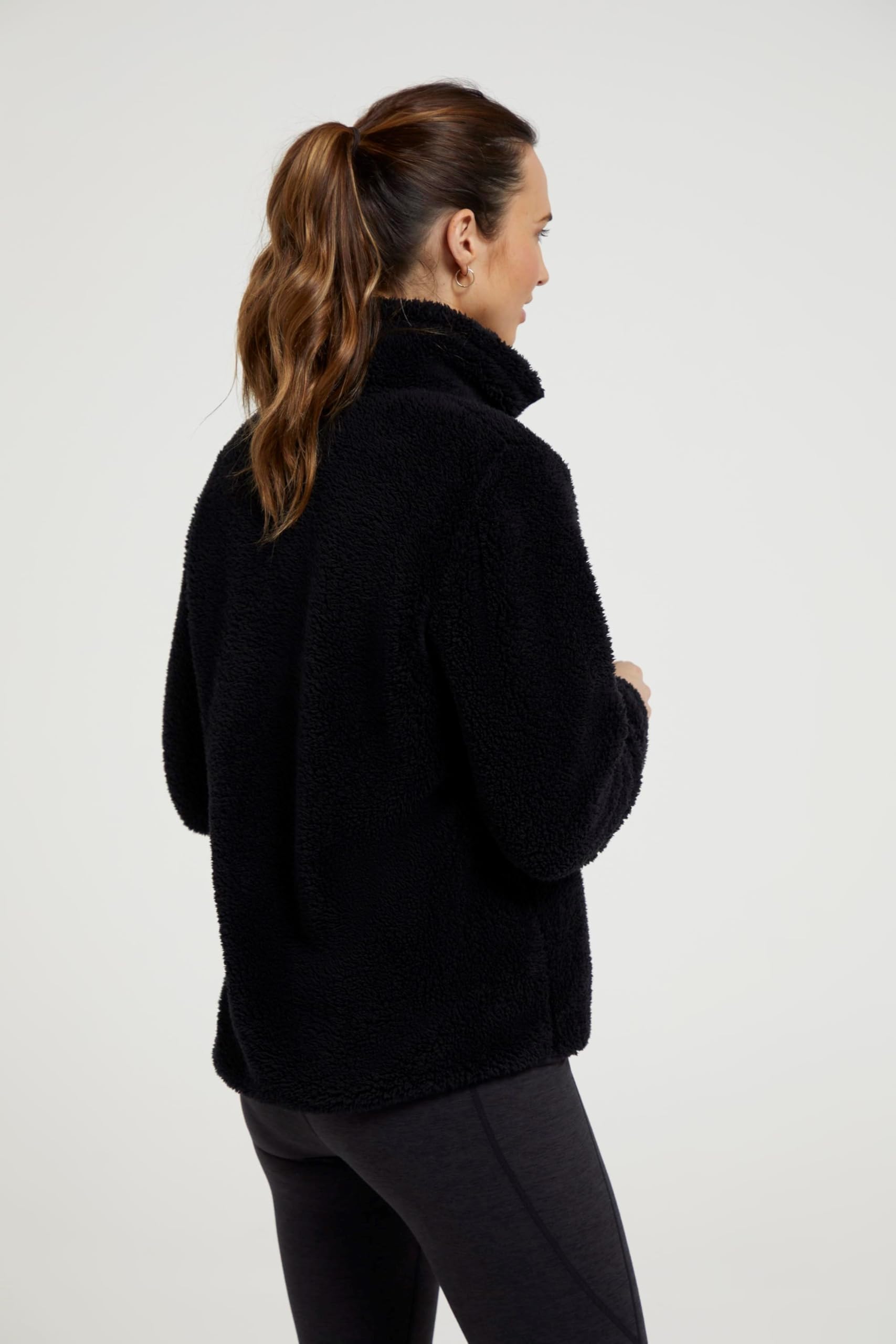 Mountain Warehouse Polaire Teddy pour Femme - Sweat-Shirt Chaud et Confortable, Haut à Demi zippé, Pull léger, Anti-Peluches - Idéal pour l'extérieur, Le Sport, l'hiver
