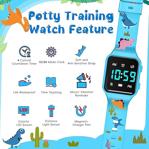 Vista 73 de NN BEN NEVIS Potty Training Watch, Digital Toddler Watch with Countdown/Music/Alarm Clocks/Vibration Reminder and Waterproof, Remind Toddler to Go