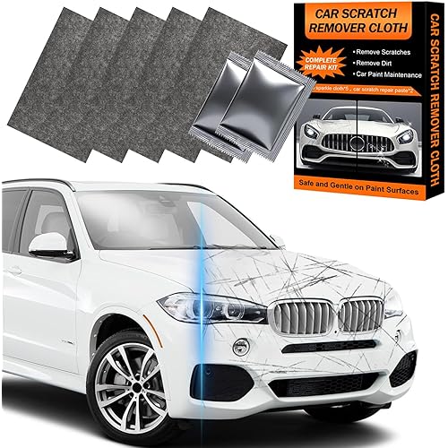 Nano Sparkle Cloth Car Scratch Remover Paste for Vehicles, 2025 Upgrade Car Scratch Repair Kit to Erase Car Paint Scratches, Water Spots