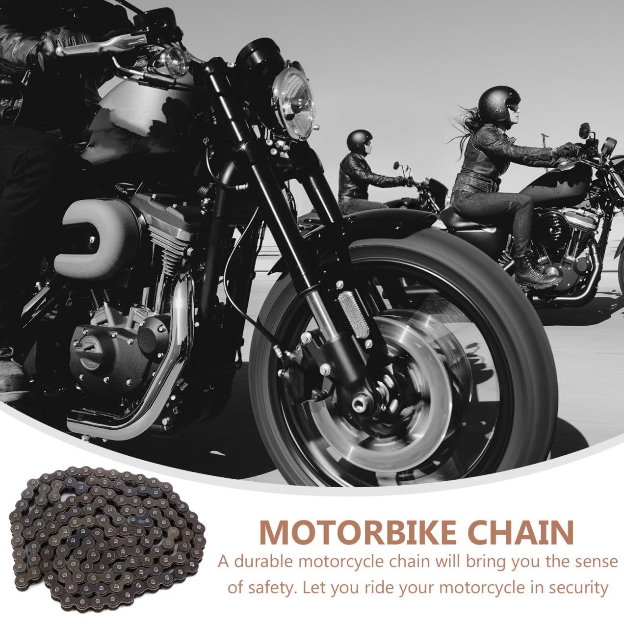 Motorradkette Glieder Offroad Kette mit Kettennieter Langlebig Rostbeständig Ersatz für Dirt Bike Geländemotorrad Teile