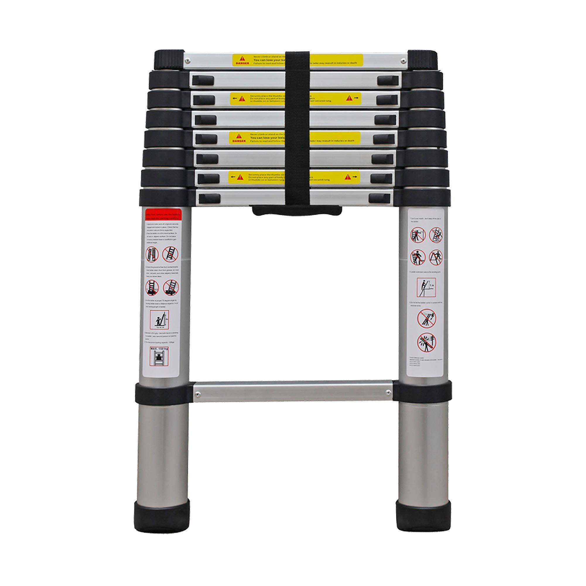 Buy 2.6m Telescopic Ladder Extendable Ladder MultiPurpose Folding Ladder 150kg Loft Ladders