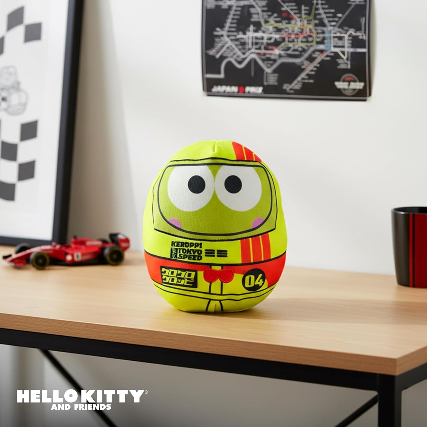 Squishmallow Kellytoy Hello Kitty Sanrio:Tokyo Racer Keroppi 8" Inch NWT New