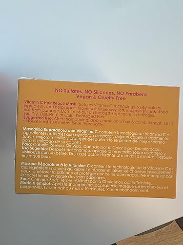 Miniatura 6 de Rizos Curls Mascarilla reparadora de cabello con vitamina C, hidrata e hidrata profundamente, suaviza y minimiza el encrespamiento mientras agrega