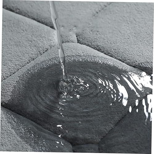 Miniatura 4 de Tapete de baño absorbente antideslizante grueso antideslizante para cocina, entrada, gris oscuro, resistente al agua para zonas de alto tráfico