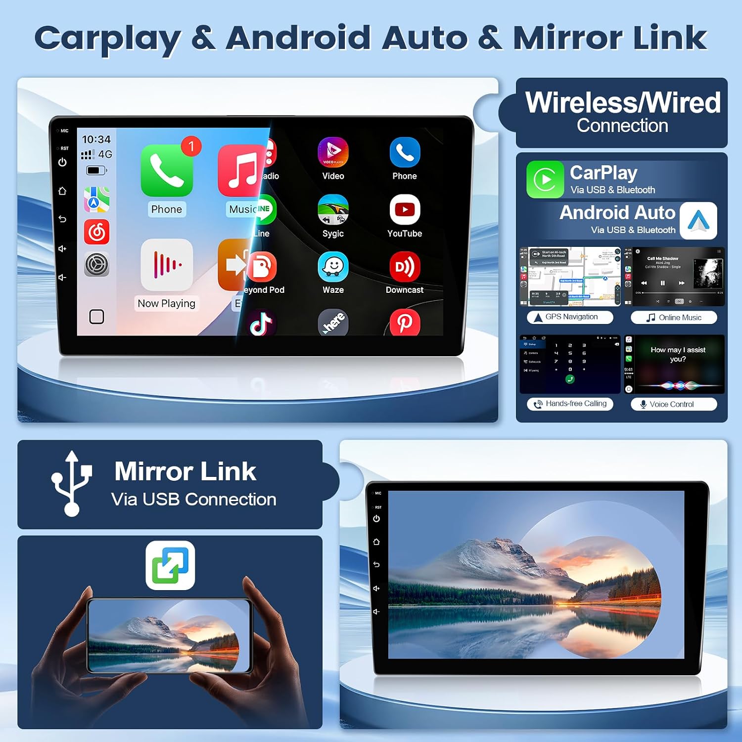Leadfan Linux Car Radio for Ford Transit 2013 2014 2015 2016 2017 2018 2019 image 4