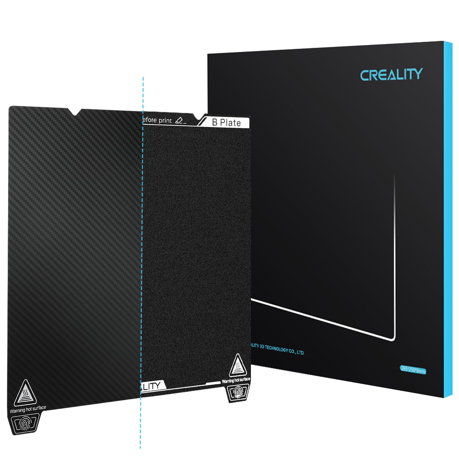 Creality Official K1 Max Build Plate, Double-Sided Glossy PET + Textured PEI Magnetic Bed Plate 315 * 310mm Flexible Removable for K1 Max, Ender 3 V3 Plus, Ender 3 S1 Plus (Without Magnetic Base)