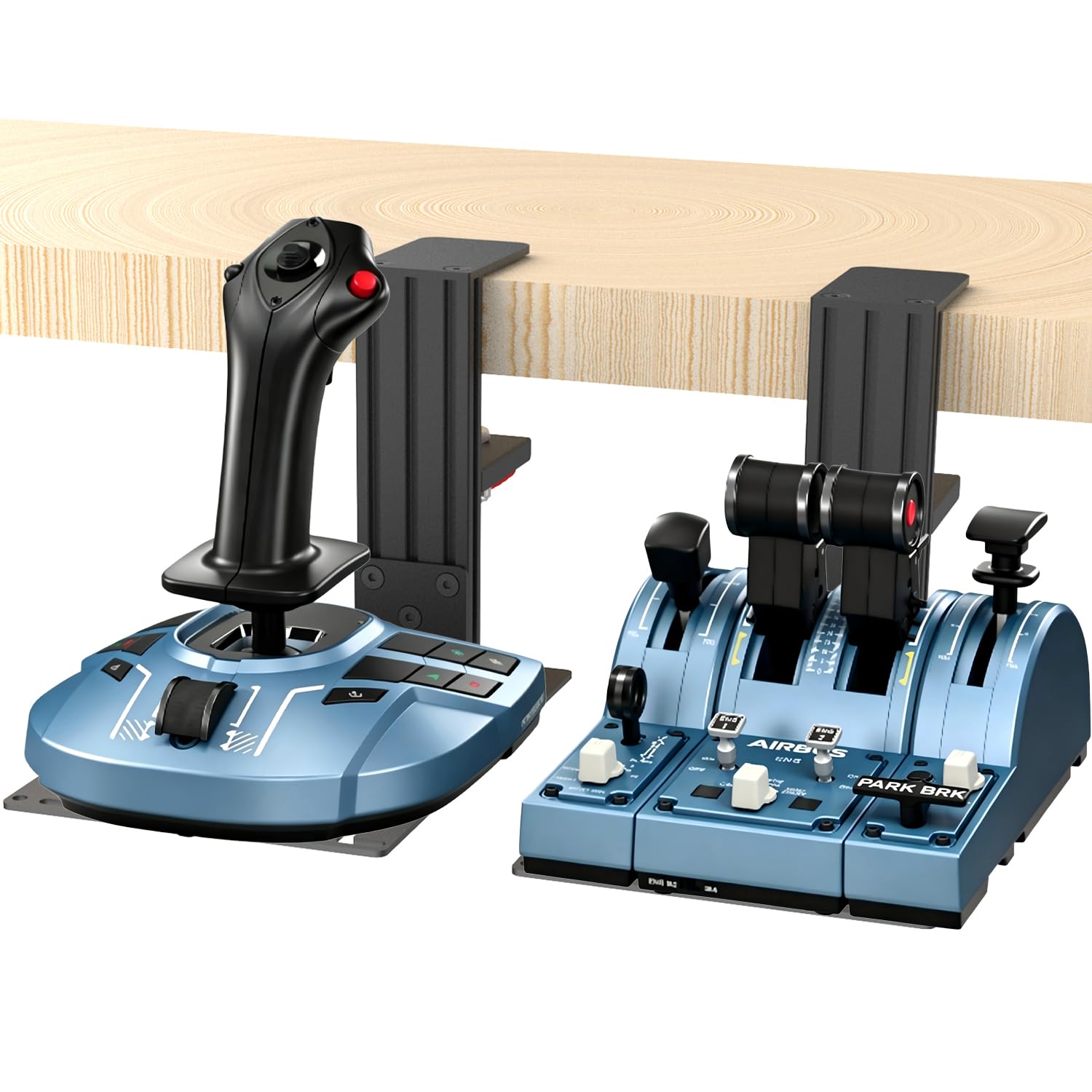 Support de Bureau Universel Hotas Compatible avec Thrustmaster T.16000M FCS, TCA Officer Pack Airbus/Quadrant Boeing Edition, Sol-R2/R4, WINWING URSA Minor, Logitech X52/X56 et Ainsi de Suite