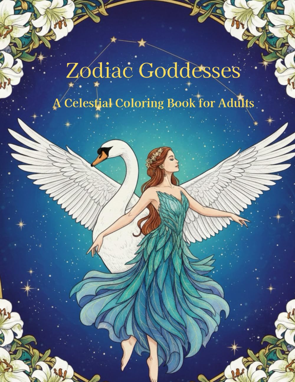 Zodiac Goddess: A Celestial Coloring Book for Adults