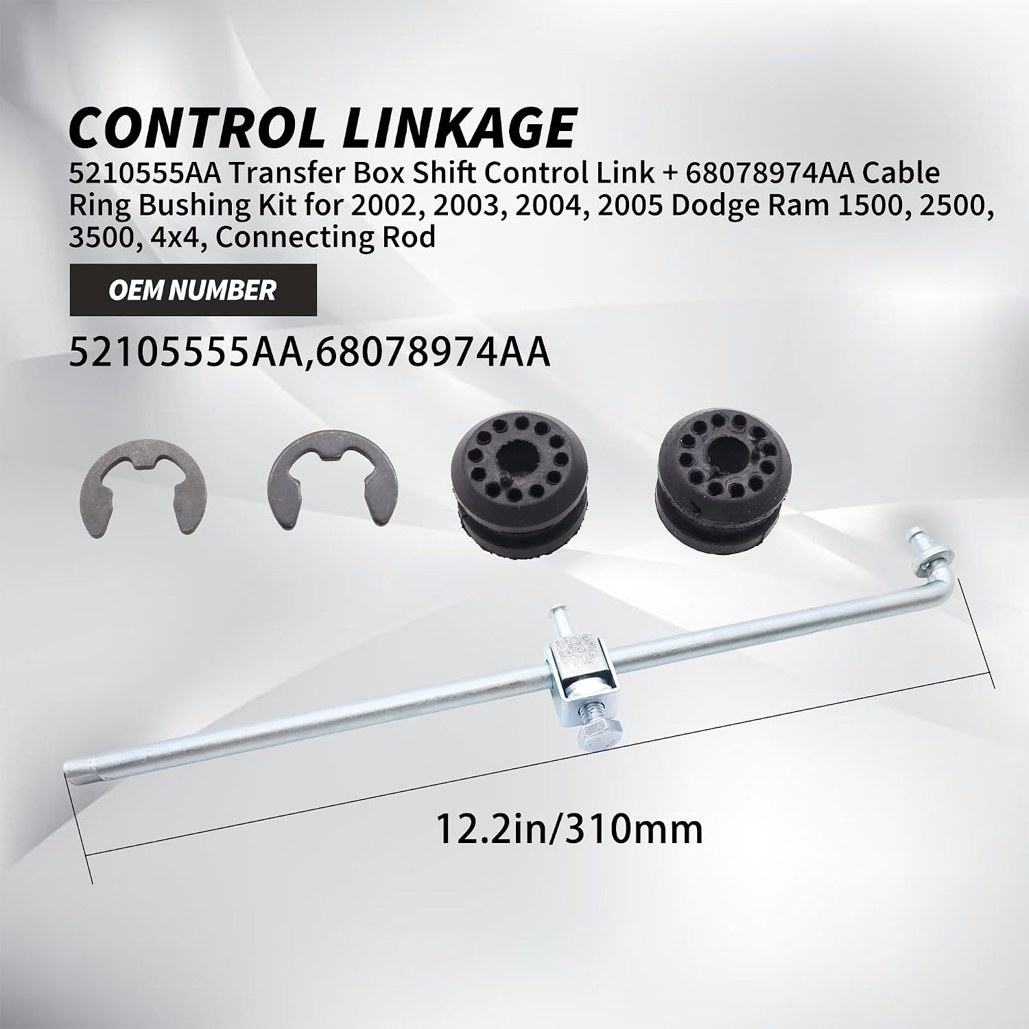 Transfer Case Shifter Control Linkage + Grommet Bushing kit