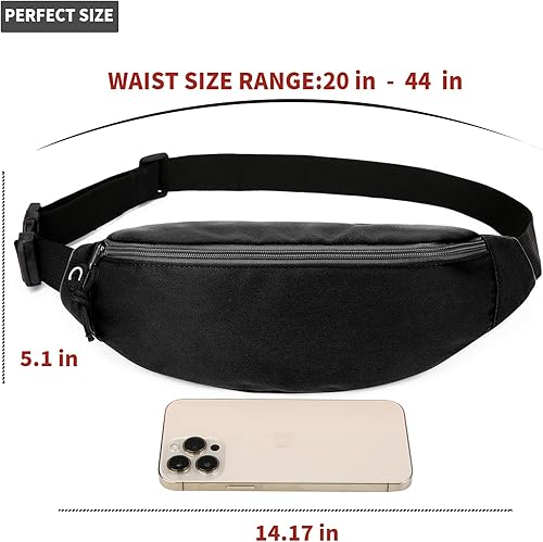 Miniatura 6 de Riñoneras para mujeres y hombres, impermeable, bolsa de cinturón para viajes, caminar, correr, senderismo, ciclismo, Paquete de 1