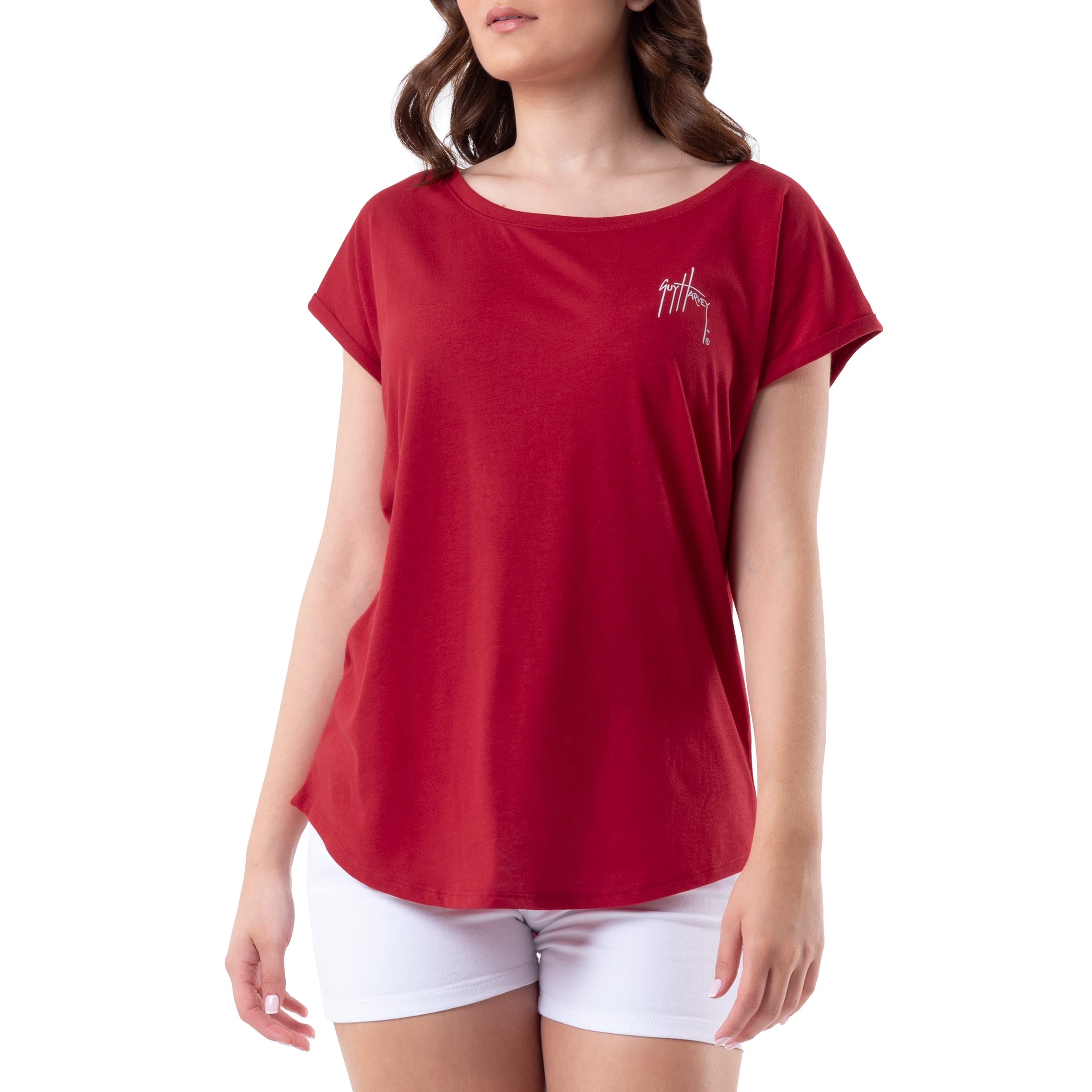 Guy HarveyWomen's Short Rolled Dolman Sleeve T-Shirt
