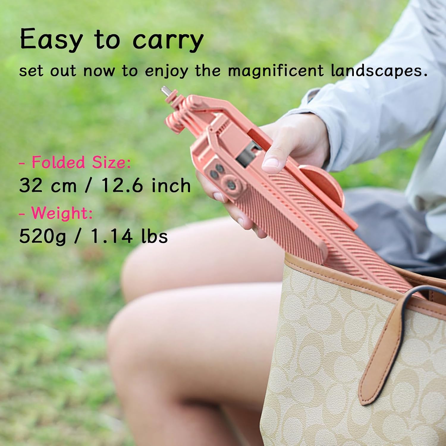 72" Pink Dual Phone Selfie Stick Tripod with Remote, MagSafe & Clip