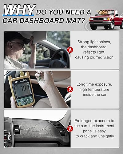 Miniatura 246 de Cartist - Funda de salpicadero, alfombrilla antideslizante, protector de rayos ultravioleta, antirreflejos