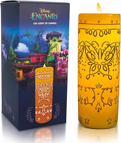 Miniatura 3 de Ukonic Disney Encanto Alma's Miracle - Réplica de vela LED sin llama Pilar de cera con temporizador automático Coleccionable con licencia