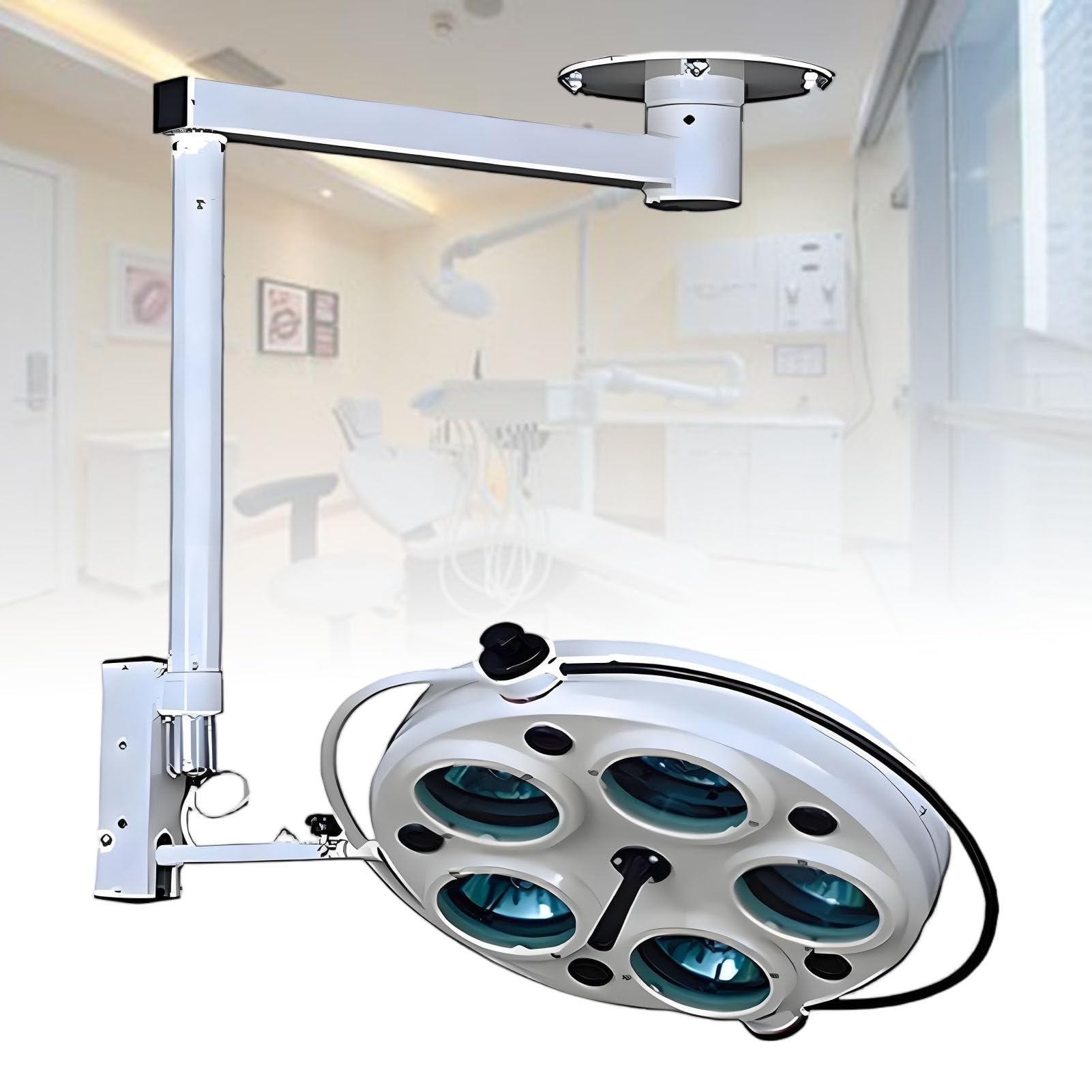 ExoticaBlend Professional Ceiling Mounted LED Exam Light -Medical Surgical Shadowless Lamp, 100000Lux Adjustable Brightness, for Dental Procedures