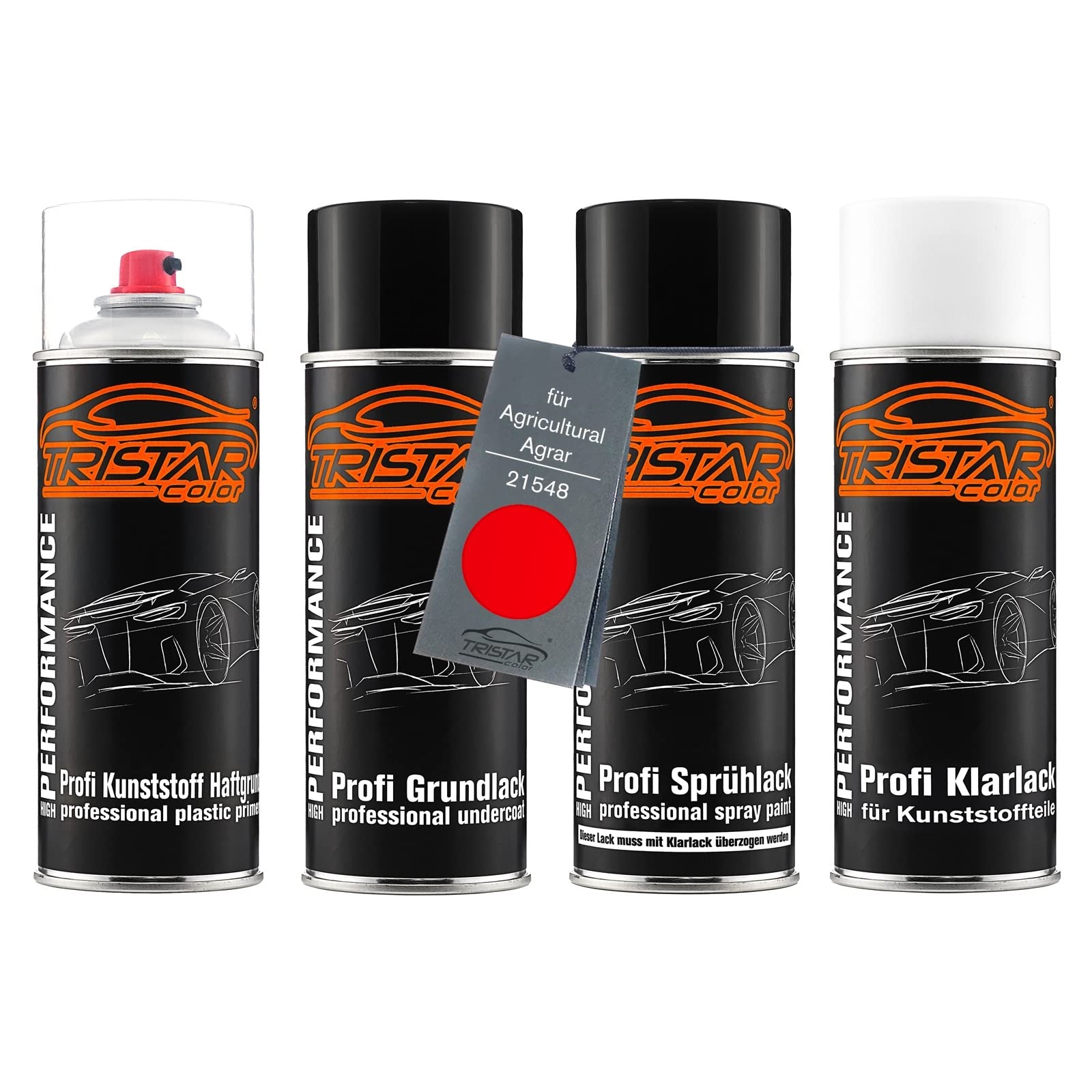 TRISTARcolor Zestaw w sprayu do plastiku do Agricultural 21548 Rasspe Rood | do Agricultural / Agrar, Lakier samochodowy, Zestaw aerozoli do zderzaka/plastiku
