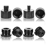 8 PCS Mic Stand Adapter Set, Mic Metal Adapters-5/8 Female to 3/8 Male and 3/8 Female to 5/8 Male, 5/8 Female to 1/4 Male and 1/4 Female to 5/8 Male-Screw Adapter for Microphone Stand Mic Boom Arm