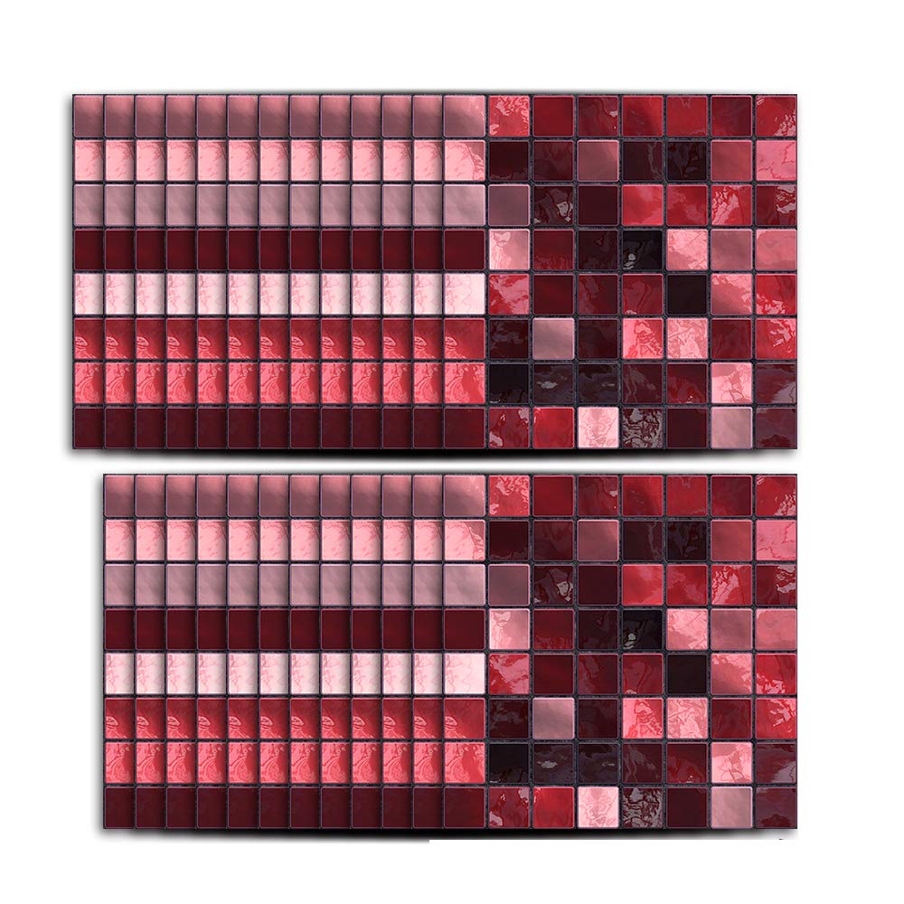 25 Stickers Carreaux Adhésifs Marbre Vert 15x15cm - Déco Salle De Bain & Cuisine Imperméable
