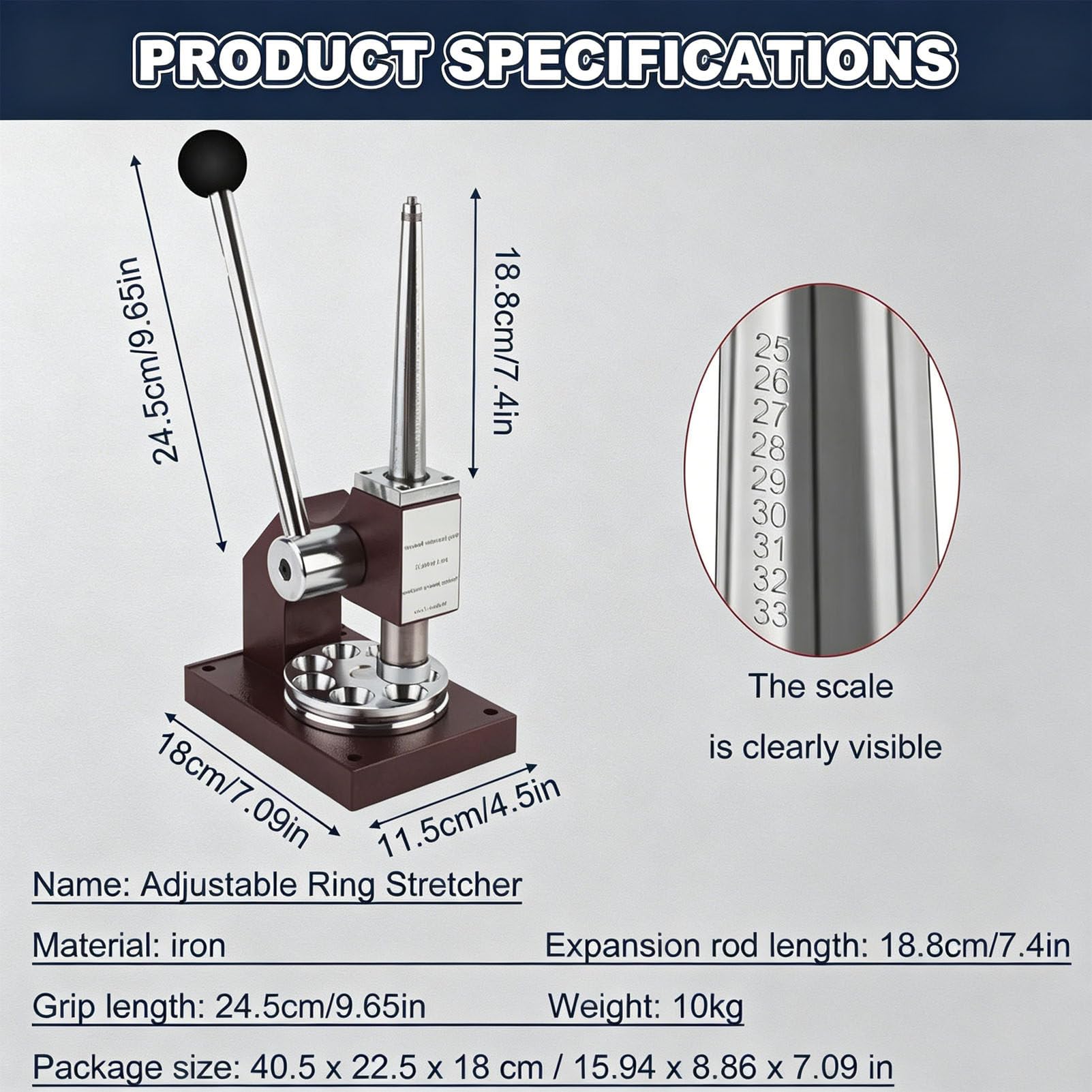Extensor de anillos ajustable, reductor y ampliador, ajustador de tamaño de anillos para reparación de joyas, tamaño 12-33