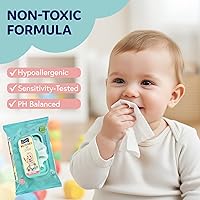 Vista 2 de Dr. Fischer Pacifier Wipes, 100% Food Grade, Non-toxic for Bottles, Paci, Toys, Pumps, and More
