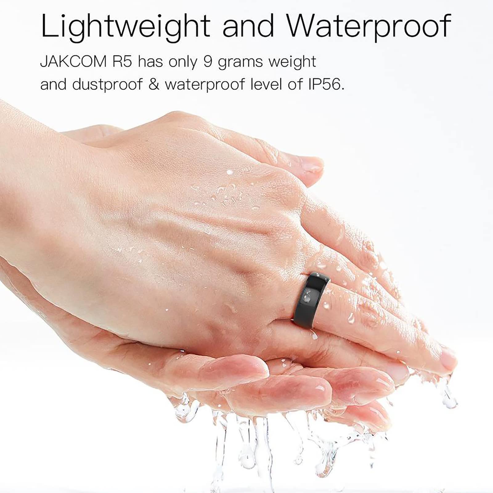 R5 Smart Ring, anello multifunzione con replicatore CDS RFID, 6 carte RFID integrate e 2 pietre sanitarie, controller IC/ID/lettore NFC, anelli intelligenti per telefono NFC, compatibile con iOS e And