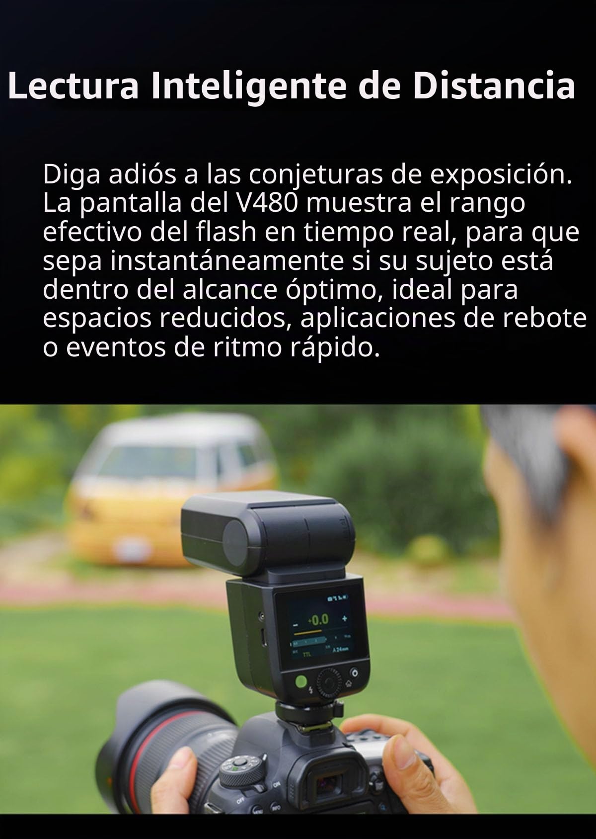GODOX Flash V480 N Camera Flash, V480N GN50 TTL HSS 1/8000s Speedlite, Compatible con Cámara Nikon Z6III Z8 Z5 Z50II Z50 Zfc Z6II Z30 Z6 Z50II Z7II Z8 Z9 y D3500 D850 D7500 D56000 D5300