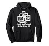 Family Tech Support Funny IT Computer Engineer Dad Brother Pullover Hoodie
