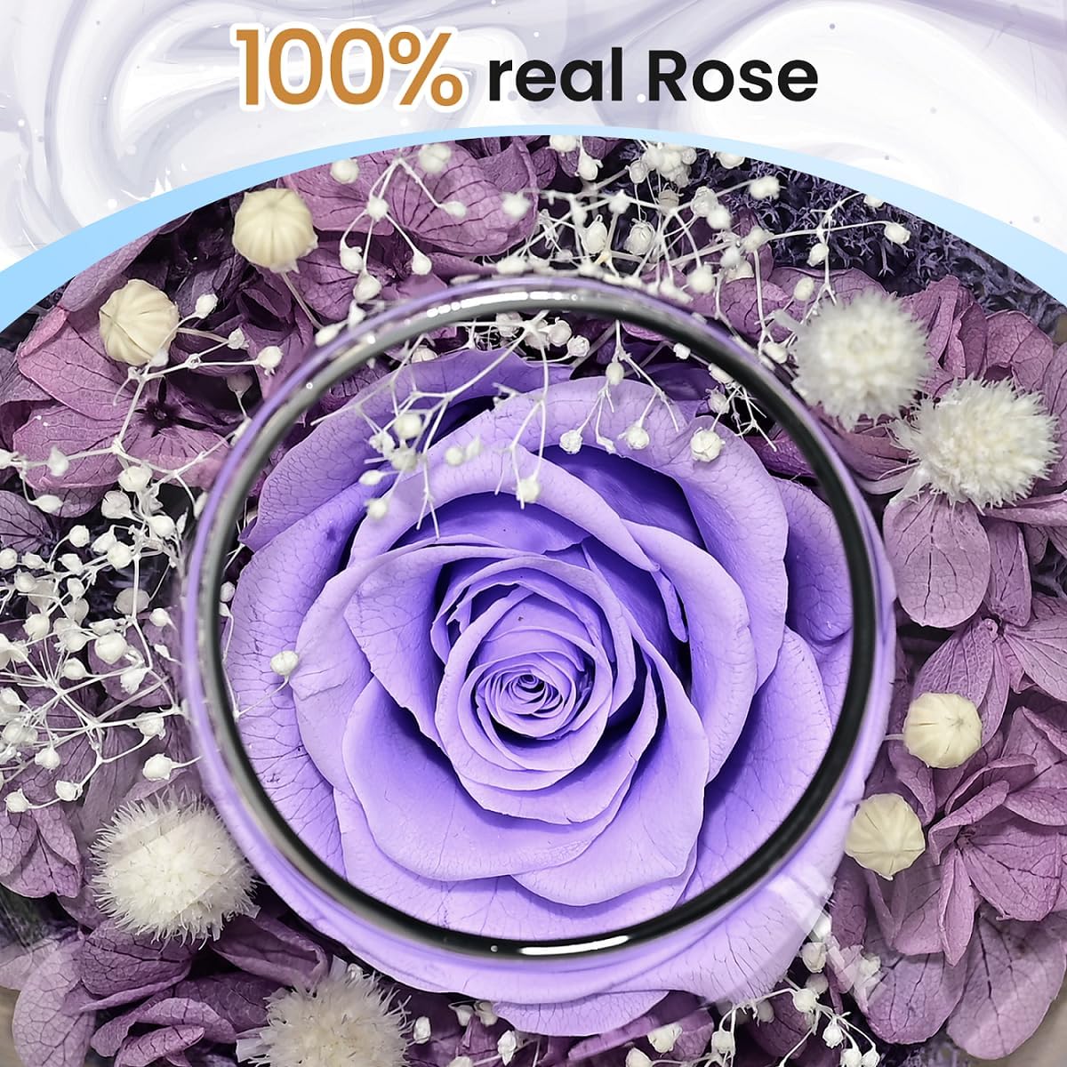 Mothers Day Gifts for Mom, Eternal Preserved Real Rose,Preserved Rose in Glass Dome Gifts, Romantic Mother's Day Valentine Christmas Birthday Gift for Women Mom Girlfriend Wife Home Decor - Image 8