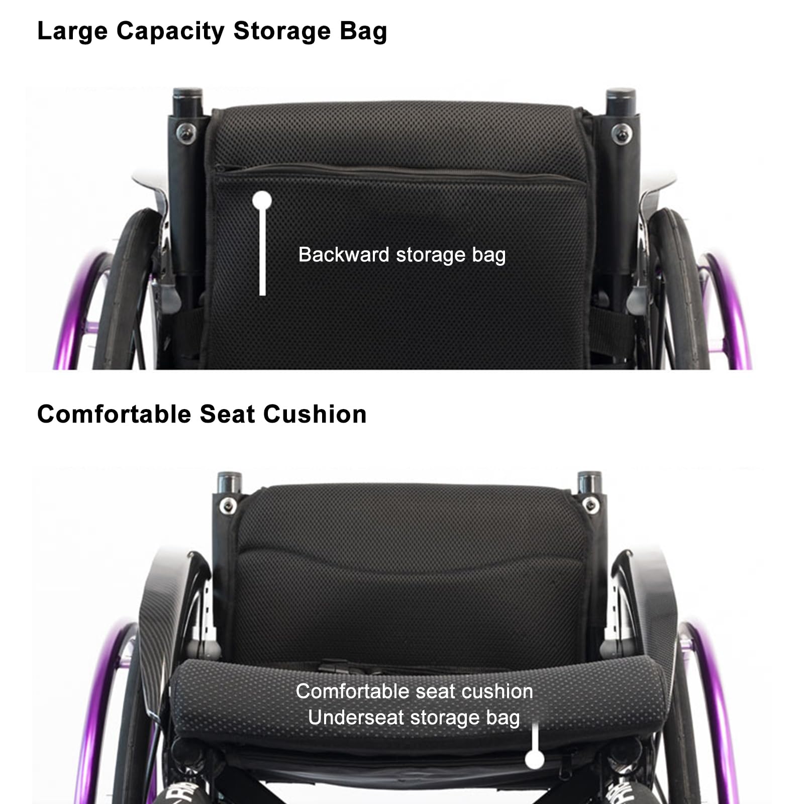 Sedia A Rotelle Pieghevole Sportiva Da Trasporto,sedia A Rotelle In Lega Di Alluminio,sedia A Rotelle Leggera Per Adulti,ausili Per La Mobilità Per Adulti,sedie A Rotelle Manuali Semoventi(Size:42cm/1